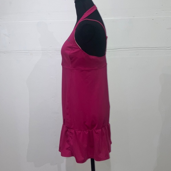 Reebok fuchsia halter tennis dress with flounced skirt - Picture 6 of 9